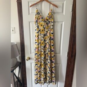 Lulu's Yellow Maxi Sundress Spaghetti Strap